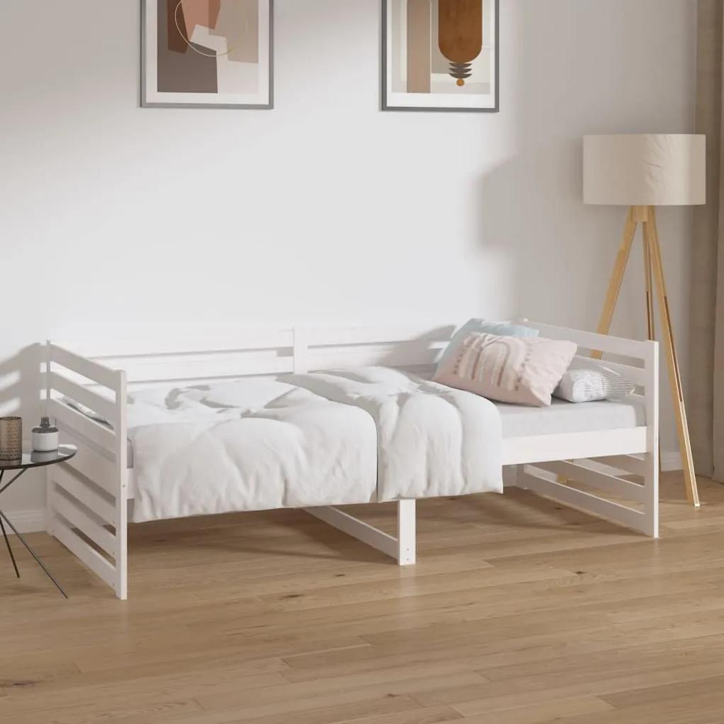 Denná posteľ biela 90x190 cm borovicový masív