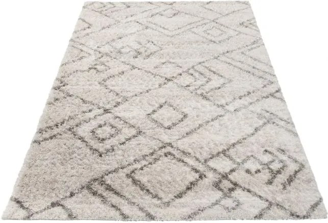 Shaggy koberec Versay Ethno Light Grey - 80x150 cm