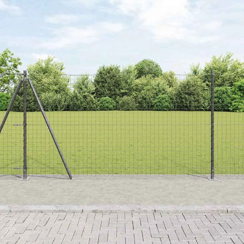 Sada oplôtových stĺpov 7 pcs Sivá Ø32mm 160 cm Betón, kov 42004308