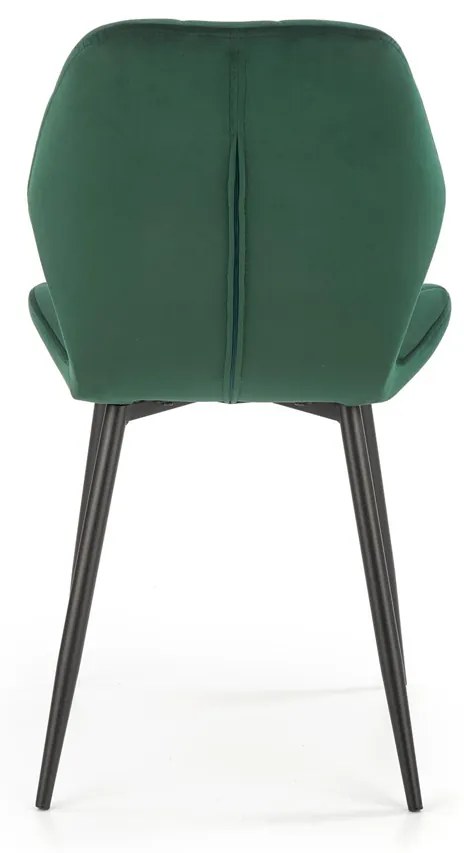 Jedálenská stolička K453 - tmavozelená / čierna