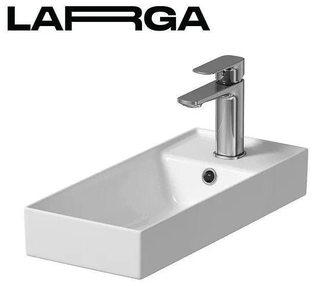 Cersanit Larga, skrinkové umývadlo 50x22 cm, biela, K677-005
