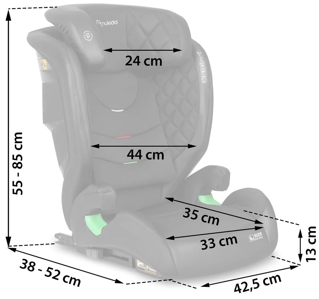 Detská autosedačka Nukido Louis, 15-36 kg | ISOFIX