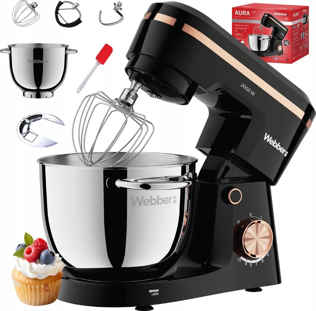 WEBBER Kuchynský robot Webber AURA SM15 - 5,2 l