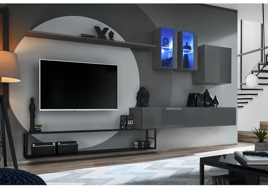 Obývacia stena Switch Met I grafit