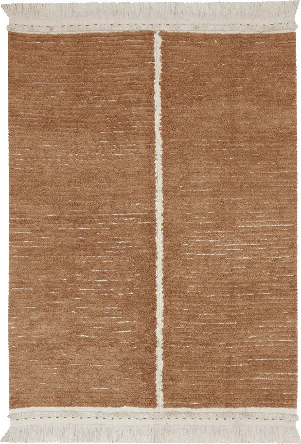 Bavlnený koberec v béžovo-tehlovej farbe 140x200 cm Duetto Toffee – Lorena Canals