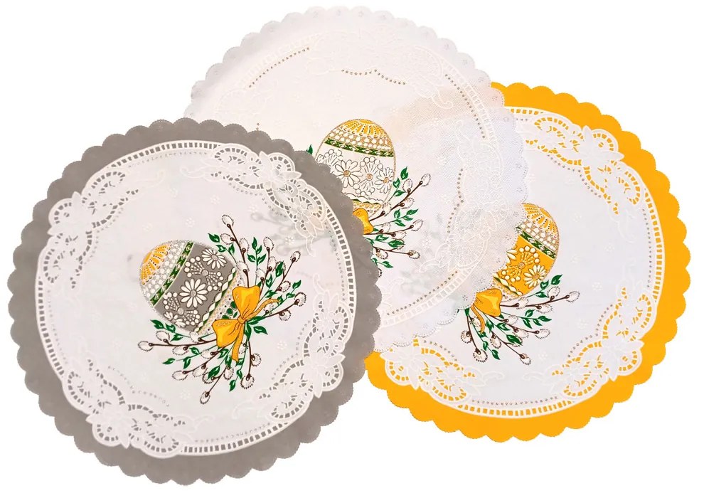 Veľkonočný okrúhly obrus Homa EGG Ø 35 cm