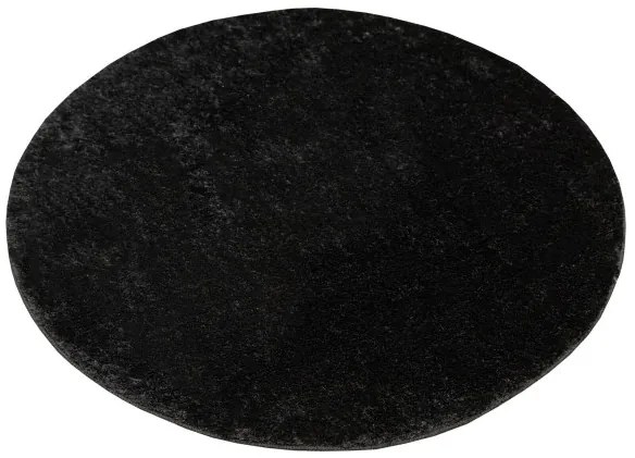 Kúpeľňový koberček Malmo čierny, kruh