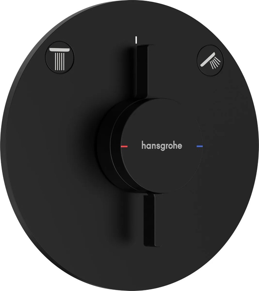 Hansgrohe DuoTurn S, batéria pod omietku pre 2 spotrebiče, čierna matná, HAN-75418670