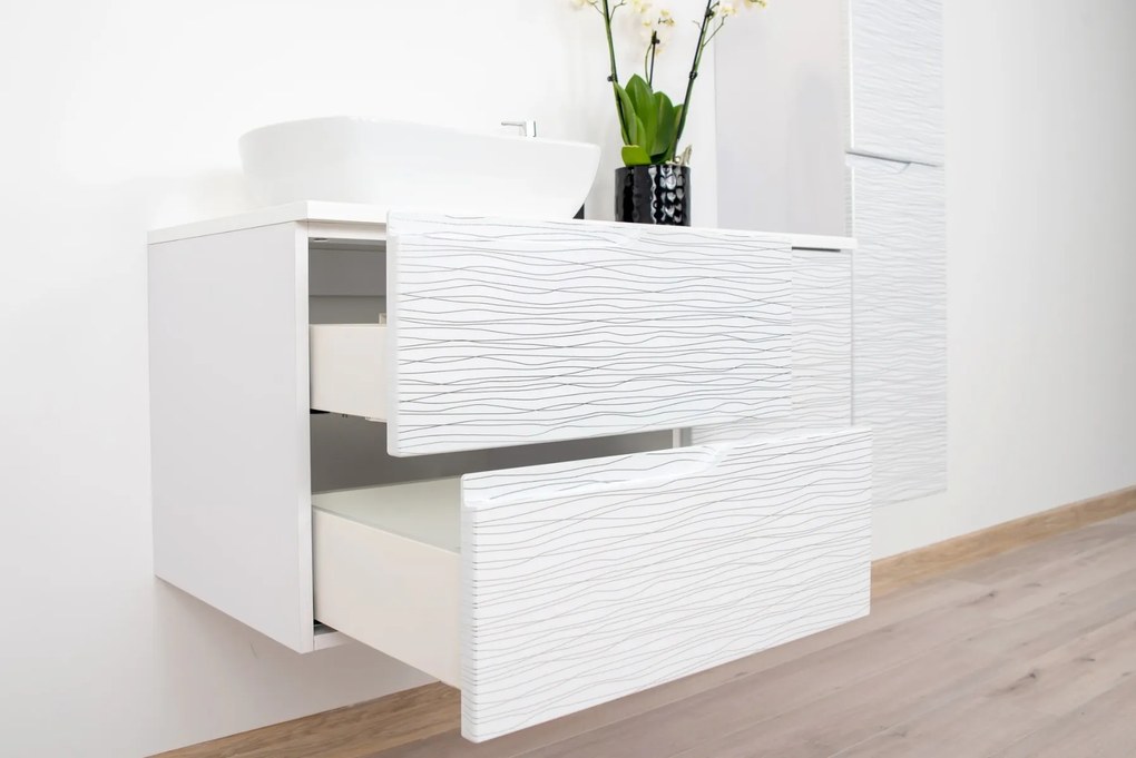 KÚPELŇOVÁ SKRINKA + UMÝVADLO ROMANA II BIELA