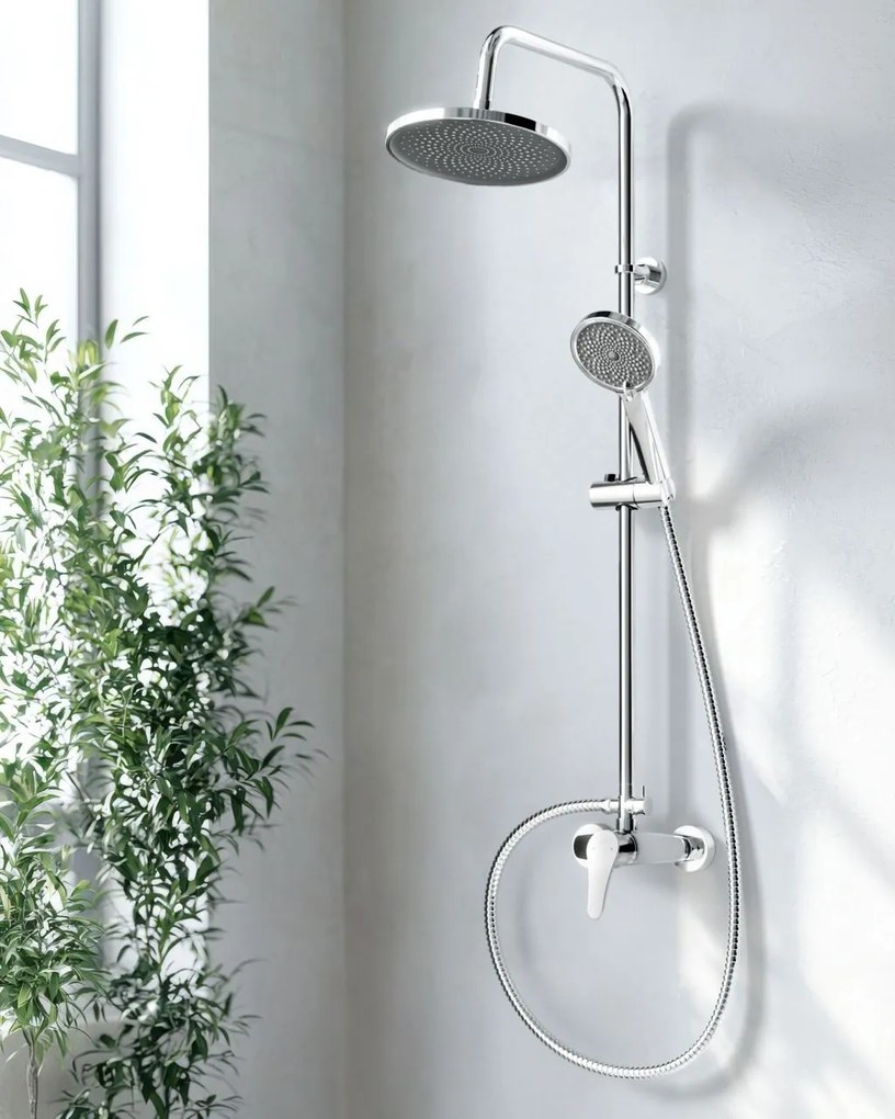 Invena Kalymnos, sprchová súprava s pákovou batériou, chrómová, INV-AU-28-001-V