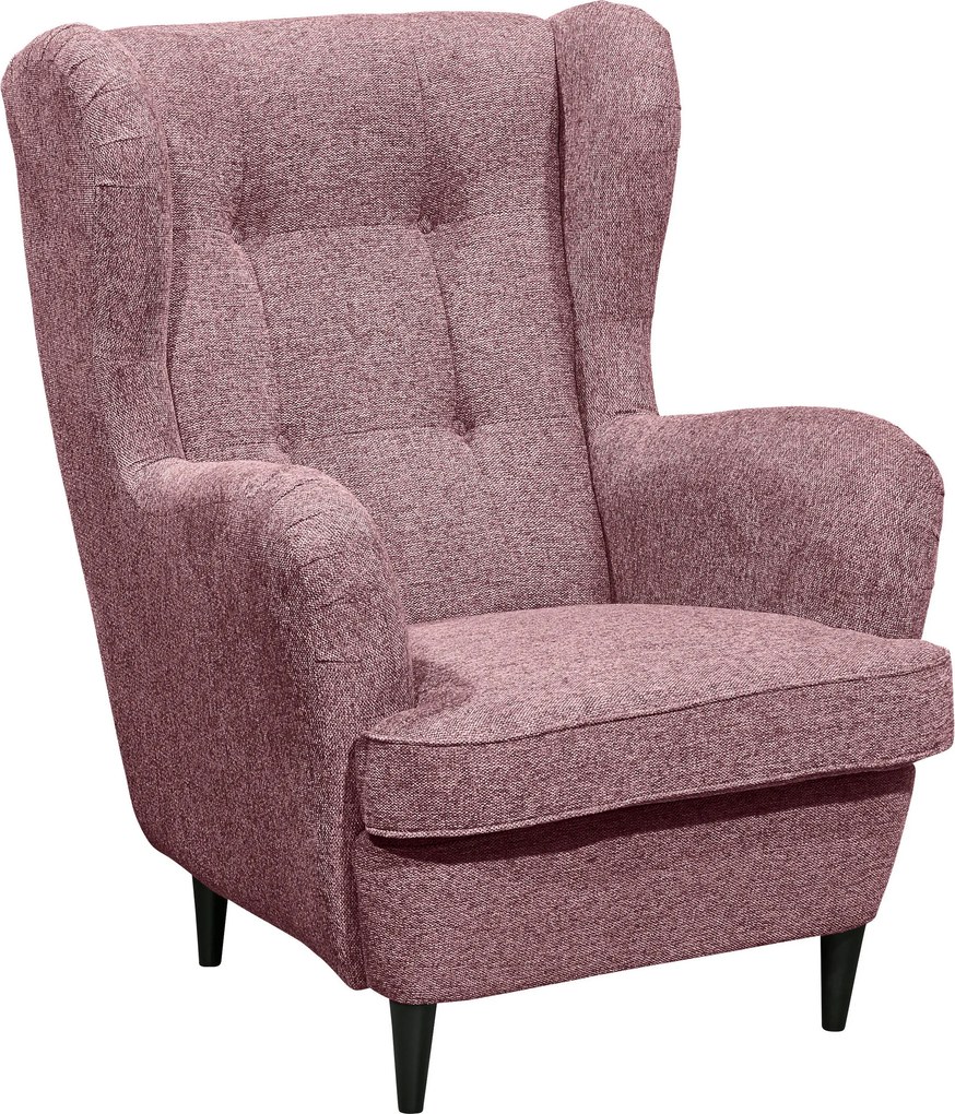 XXXLutz KRESLO UŠIAK, textil, kompozitné drevo, ružová MID.YOU - Online Only obývacie izby - 002220035009