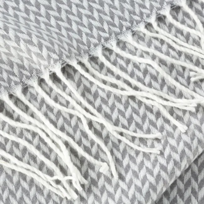 Deka AKRYL so strapcami, oceľová / biela