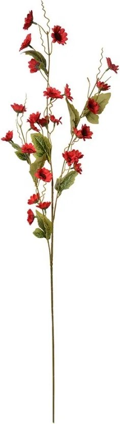 Dekorácia umelá kvetina s červenými kvetmi - 25*6*107 cm