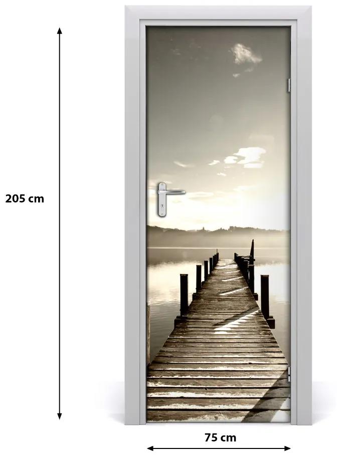 Fototapeta samolepiace na dvere drevené mólo 75x205 cm