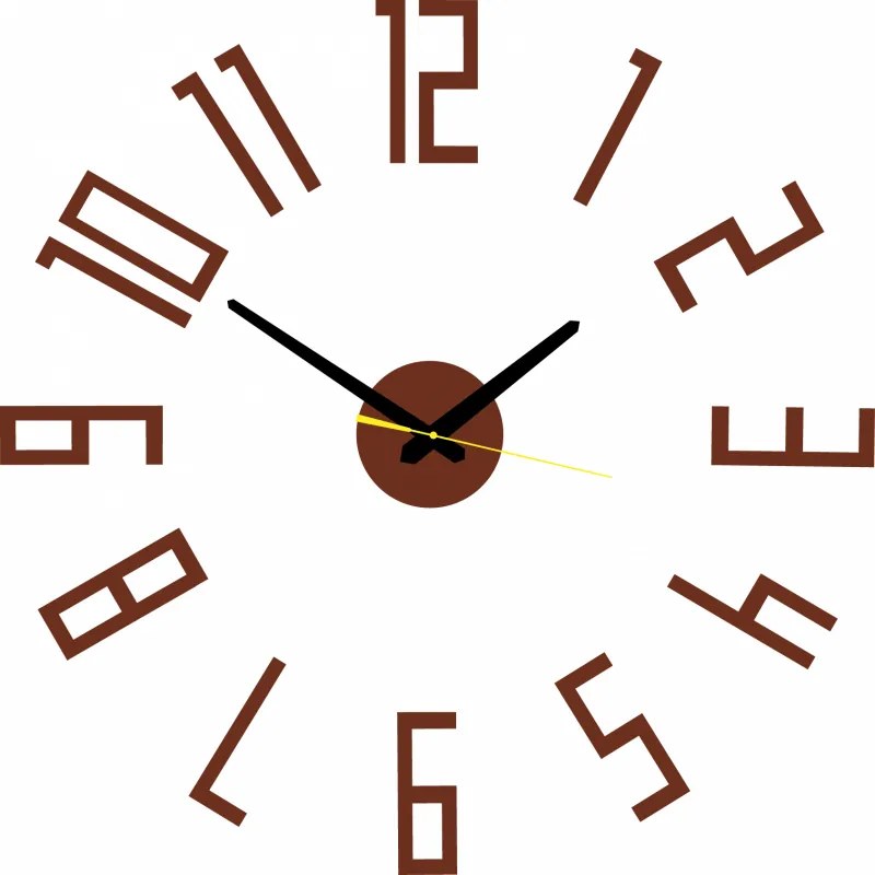 Nástenné hodiny Quartz, nalepovacie dekorácie, 3D zrkadlové nálepky Xmomo X0018-Wall clock HEU-