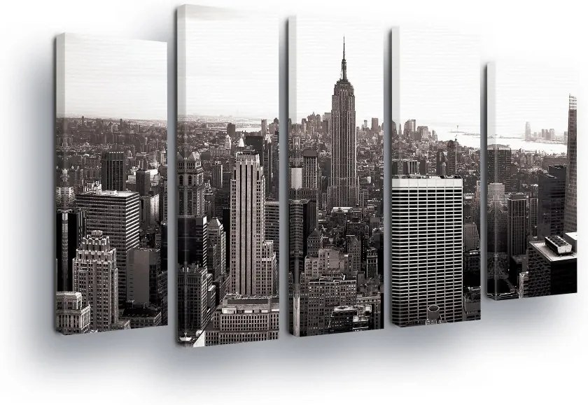 GLIX Obraz na plátne - Black and white New York 2 x 30x80 / 3 x 30x100 cm