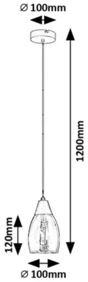 Rabalux 72181 - Luster na lanku ILMARI 1xE27/15W/230V