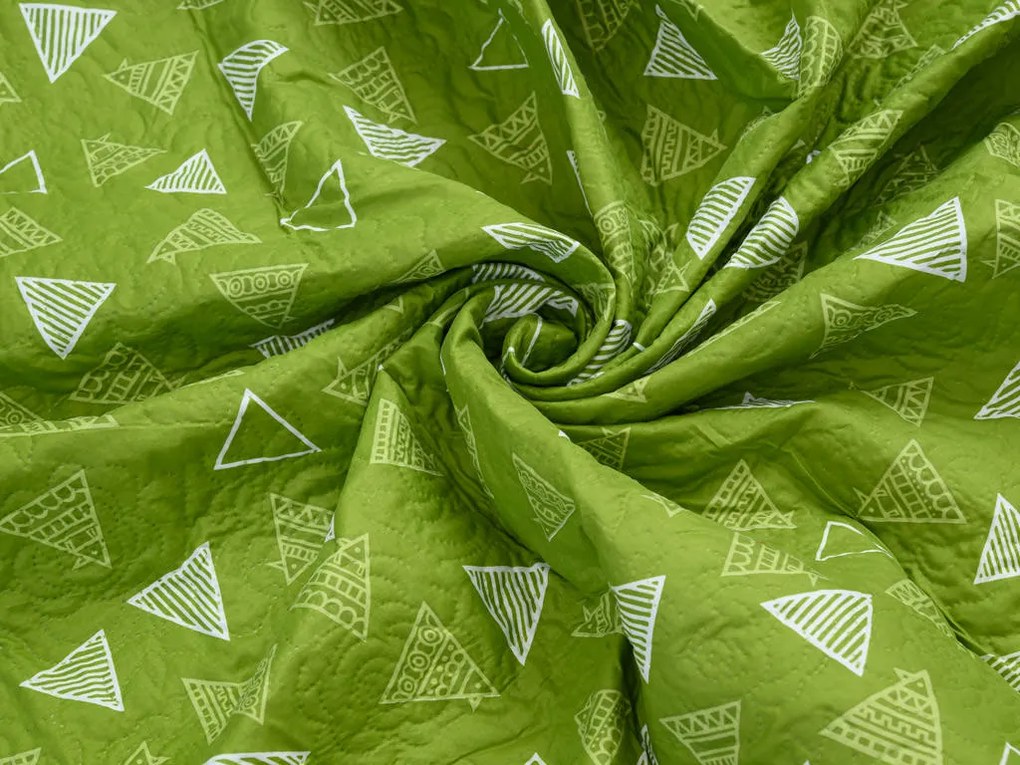 Prehoz na posteľ TREVA, zelený Rozmer: 170 x 210 cm