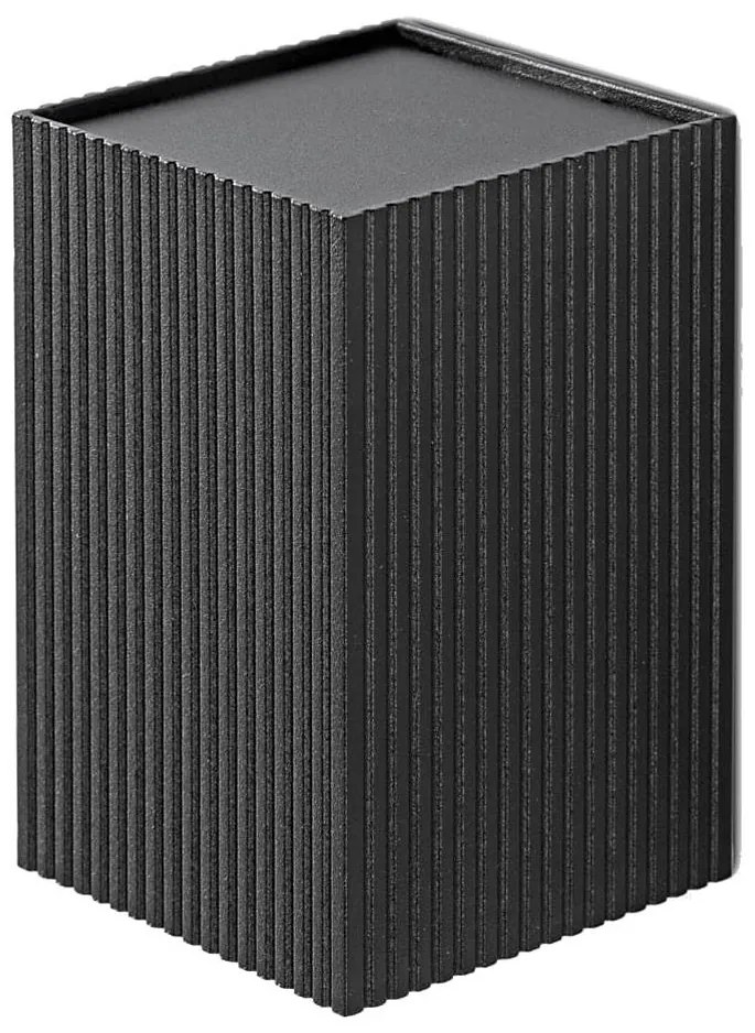 FARO 40535 - Nástenné svietidlo SOLE 1xGU10/8W/230V čierna vrúbkovaná hranatý