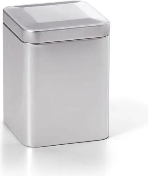 Stříbrná dóza na čaj hranatá Pure