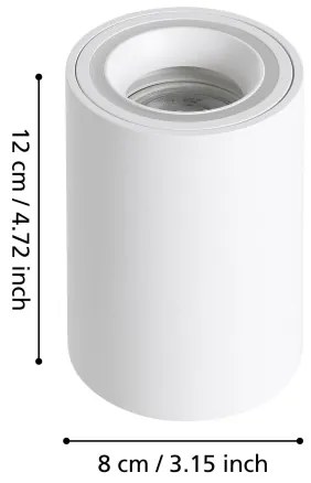 Eglo 901169 - LED RGBW Stmievateľné bodové svietidlo CAROSSO-Z LED/4,9W/230V biela