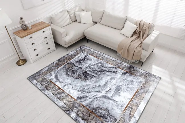 Koberec MIRO 51278.812 mramor / grécky, sivý / zlatý