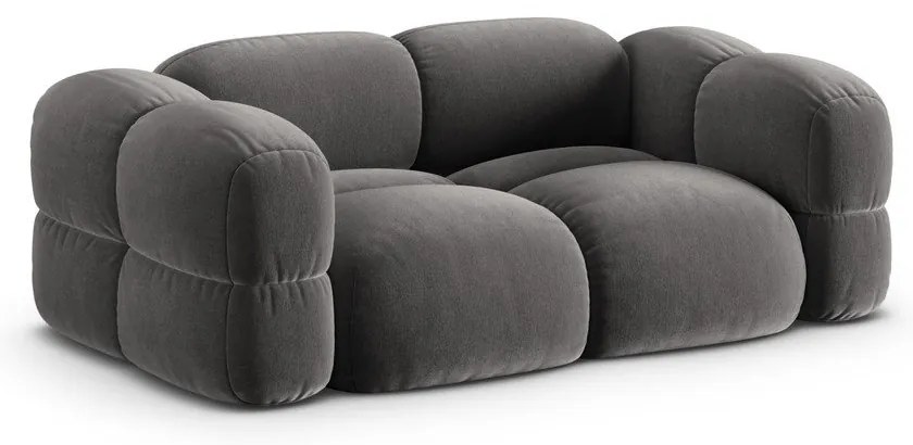 Sivá zamatová pohovka 210 cm Loretto – Cosmopolitan Design