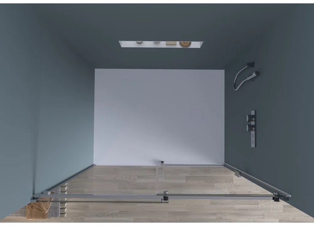 CERANO - Sprchové posuvné dvere Santoro Ľ/P - 8 mm - chróm, transparentné sklo - 160x195 cm, CER-CER-8050BD6962