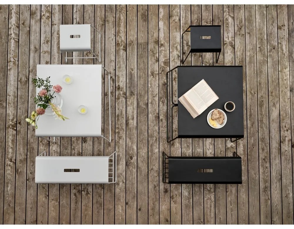 Biely kovový jedálenský stôl 58x75 cm A-Café – Zone