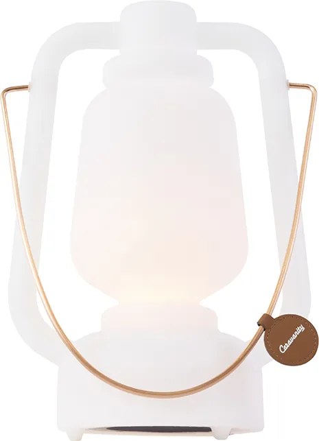 Nabíjateľná stolná lampa 30 cm IP44 biela - Storm Small
