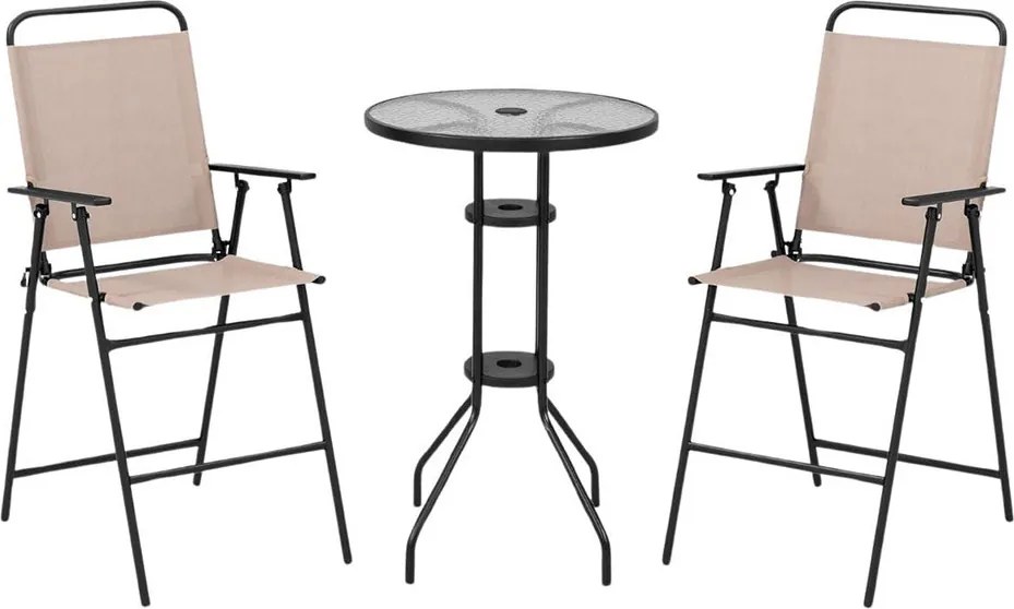 3-dielna vonkajšia barová súprava