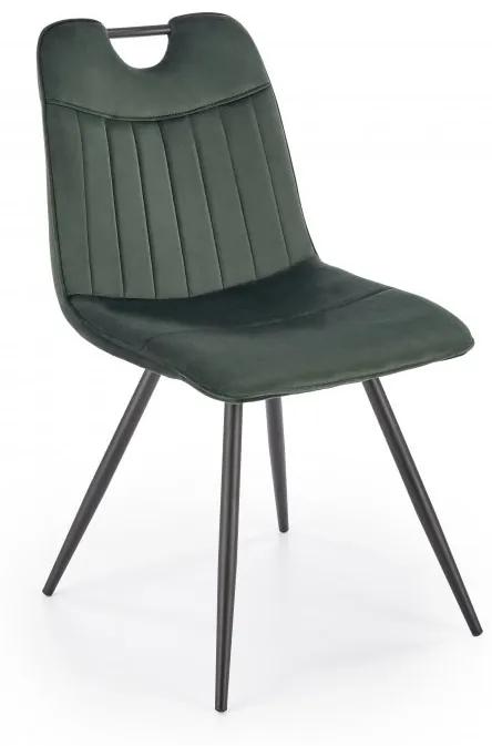 Jedálenská stolička REZA — kov, látka, viac farieb Zelená