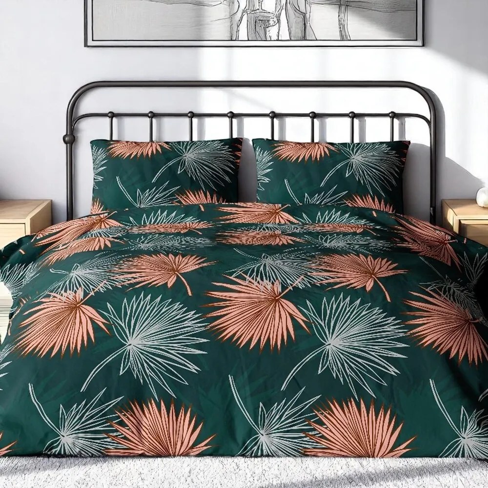 Bavlnené obliečky TORRY GREEN 4-dielna sada 140x200 cm