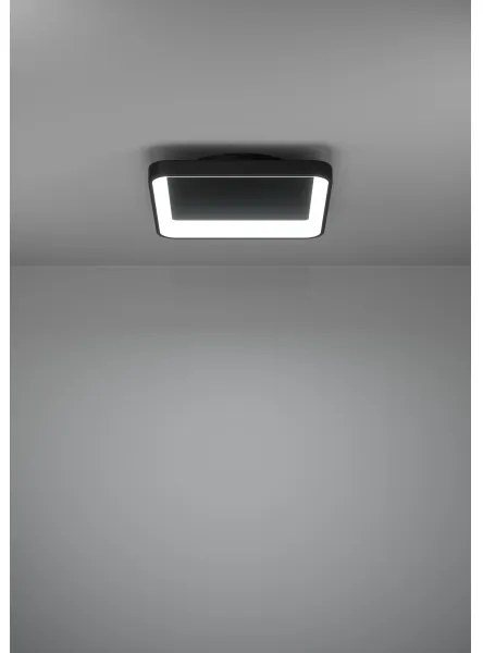 Eglo 901252 - LED Stmievateľné stropné svietidlo LORETELLO LED/12W/230V čierna + DO