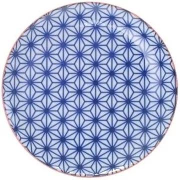 Malý modrý porcelánový tanier Tokyo Design Studio Star, ⌀ 16 cm