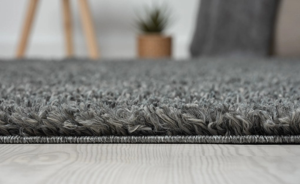 My Flair, Kusový koberec My Shaggy grau, 160x230, šedá, chodba / predsieň