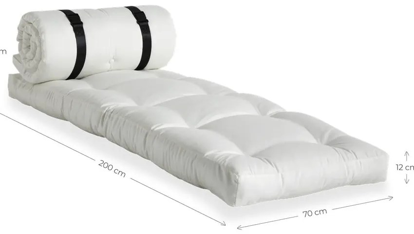 Béžové rozkladacie kreslo vhodné do exteriéru Karup Design Design OUT™ Buckle Up Beige