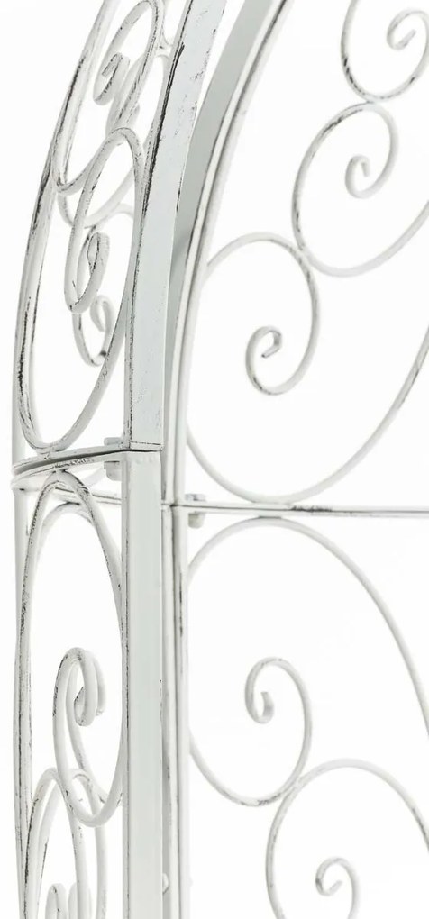 Oblúk na ruže Rosie s lavičkami - Biela antik