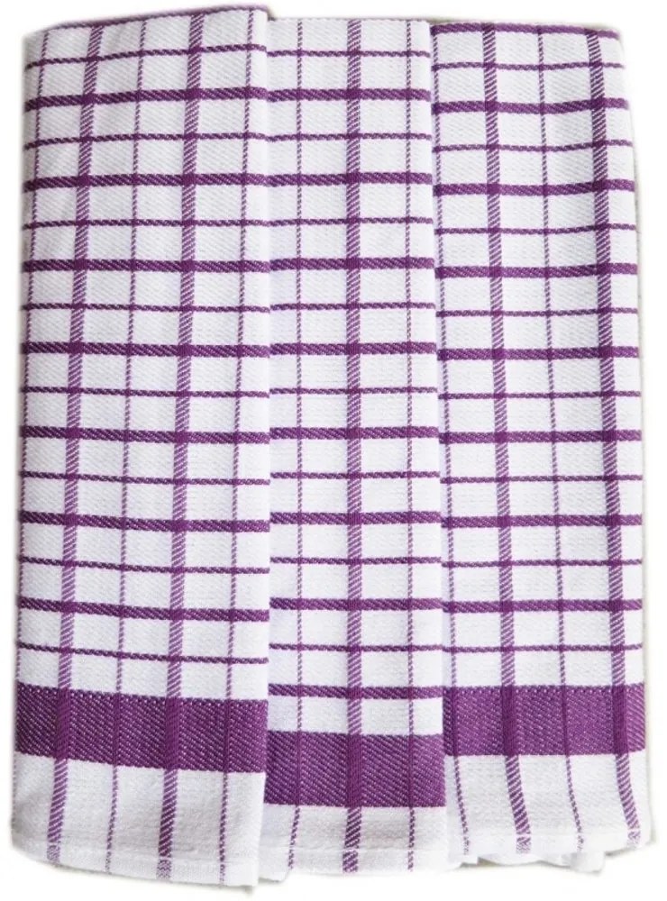 Polášek Károvaná utierka Egypt – 3 ks - č. 81 | Biela / hnedá