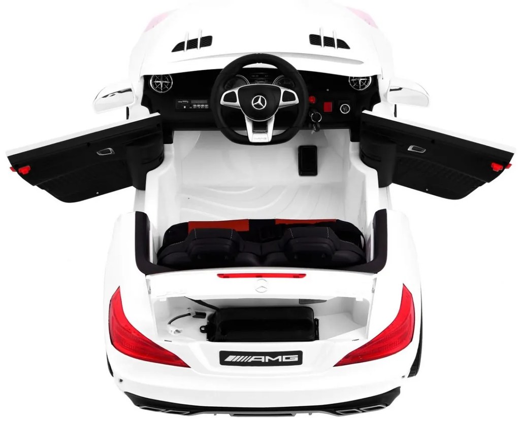 LEAN TOYS ELEKTRICKÉ AUTÍČKO MERCEDES AMG SL65 - NELAKOVANÉ - BIELE - MOTOR 2x35W - BATÉRIA 12V/7Ah - 2023