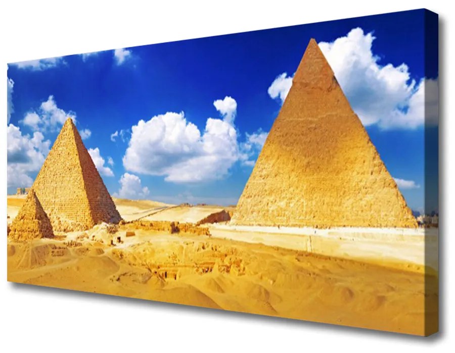 Obraz na plátne Púšť piramida krajina 100x50 cm