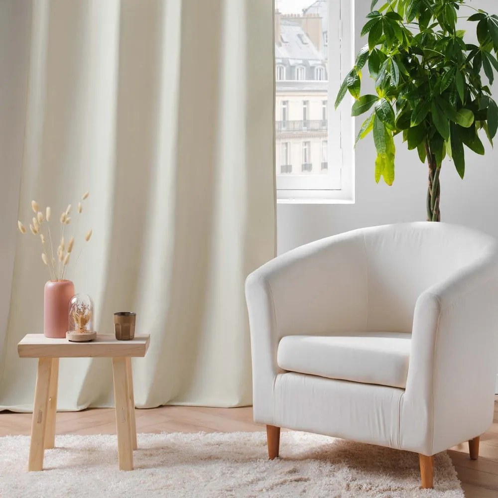 Béžový termo záves z mikrovlákna 135x260 cm Micropolar – douceur d'intérieur