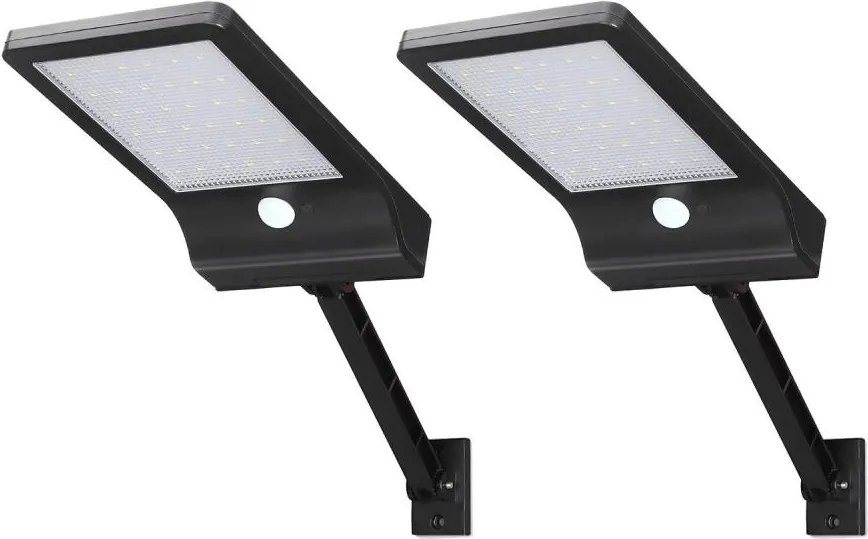 Aigostar - SADA 2× LED solárna lampa so senzorom. LED/3W/3,7V 3000/4000/5000K + s diaľkovým ovládačom