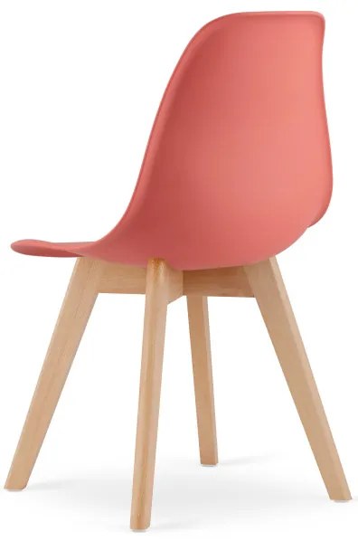 Set štyroch jedálenských stoličiek KITO tehlové / hnedé nohy (4 ks)