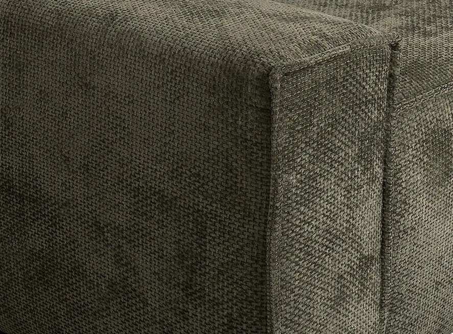 Trojmiestna pohovka Cassino, olivovo zelená tkanina