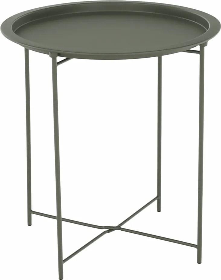 Šedozelený příruční stolek RENDER s odnímatelným tácem