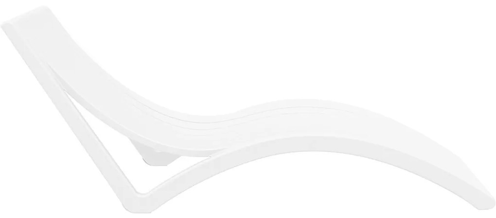 SLIM záhradné lehátko white