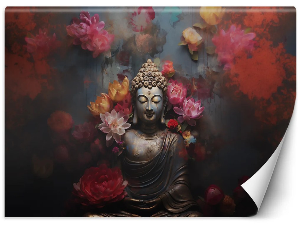 Gario Fototapeta Budha obklopený kvetmi Materiál: Vliesová, Rozmery: 450 x 315 cm