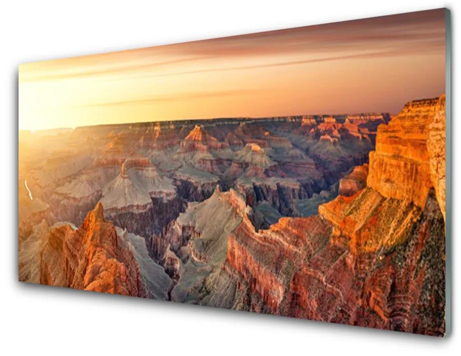 Obraz na akrylátovom skle Hory príroda 140x70 cm