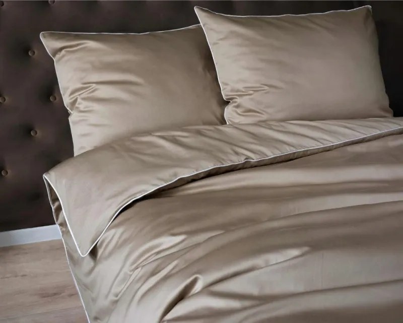 Detexpol Povlečení jednobarevní Pure Collection 100% mako satén Taupé 140x200, 70x80 cm